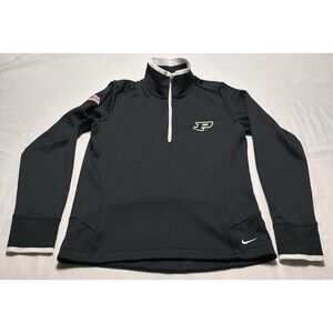 Purdue Nike Womens M Black Long Sleeve Pullover 1/4 Zip Boilermakers COORS LIGHT